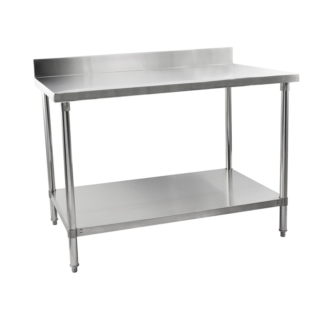 141051 - Stainless Steel Table With Backsplash 1800x700mm (WxD)