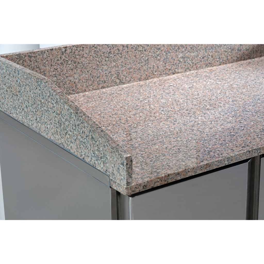 221032 - 2 Door Refrigerated Pizza Counter with Granite Worktop - 380L (PZ2600)