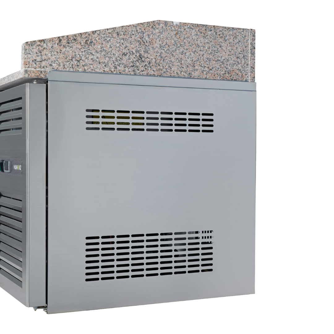 221032 - 2 Door Refrigerated Pizza Counter with Granite Worktop - 380L (PZ2600)