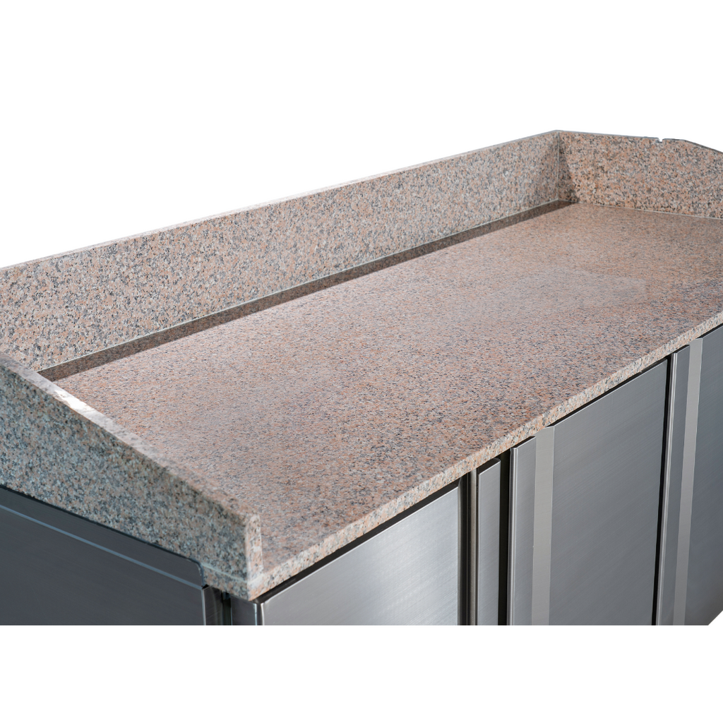 221033 - 3 Door Refrigerated Pizza Counter with Granite Worktop - 485L (PZ3600)