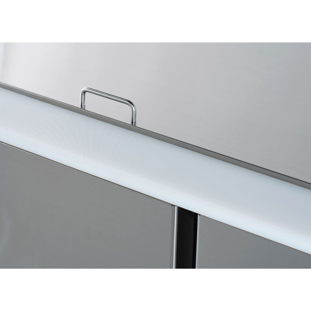 221040 - 3 Door Refrigerated Salad Counter with Lid and Polyethylene Cutting Board - 346L (S903)