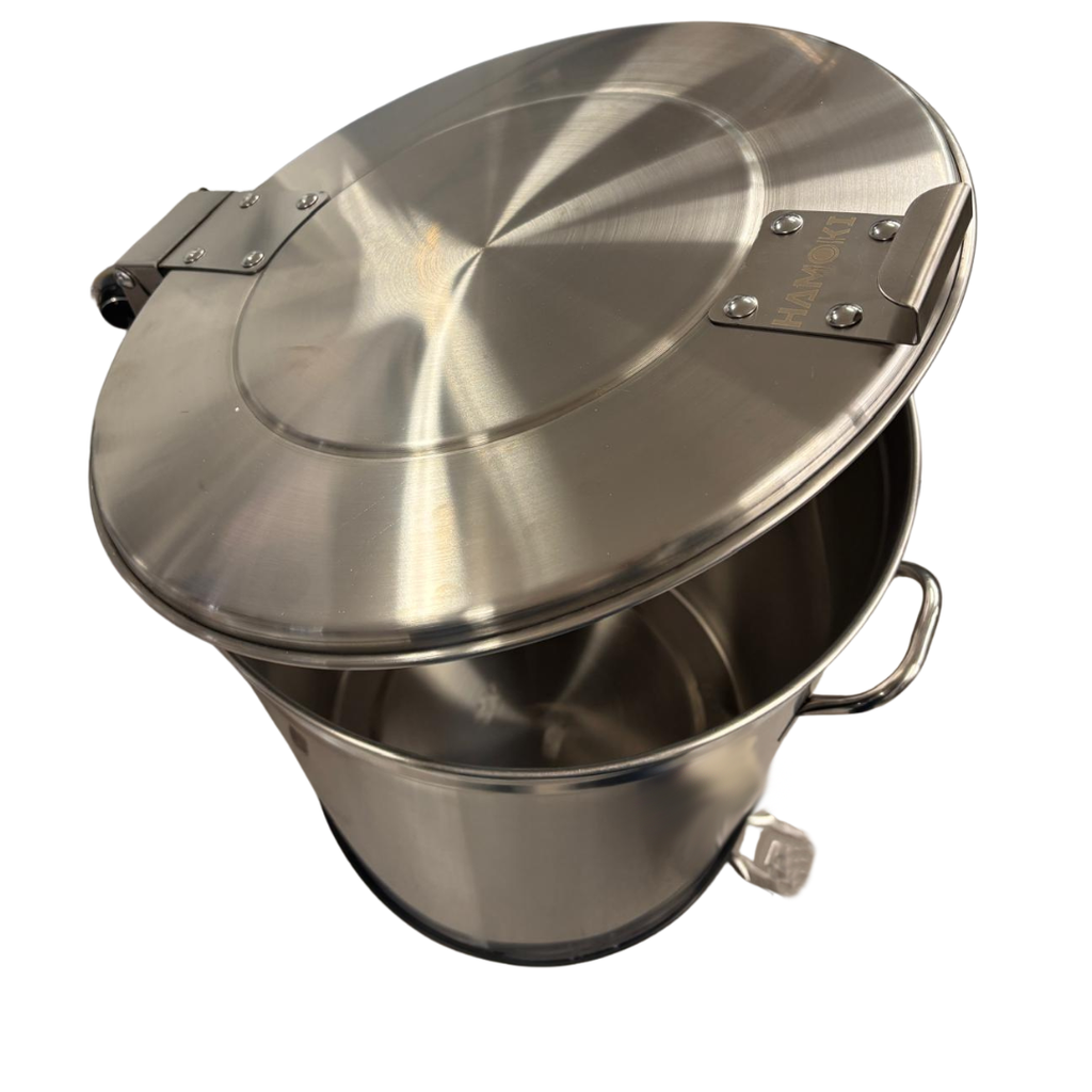 231050 - Commercial Round Waste Bin 100L with 2 Castors and Foot Pedal (buy 1, get 1 FREE!)