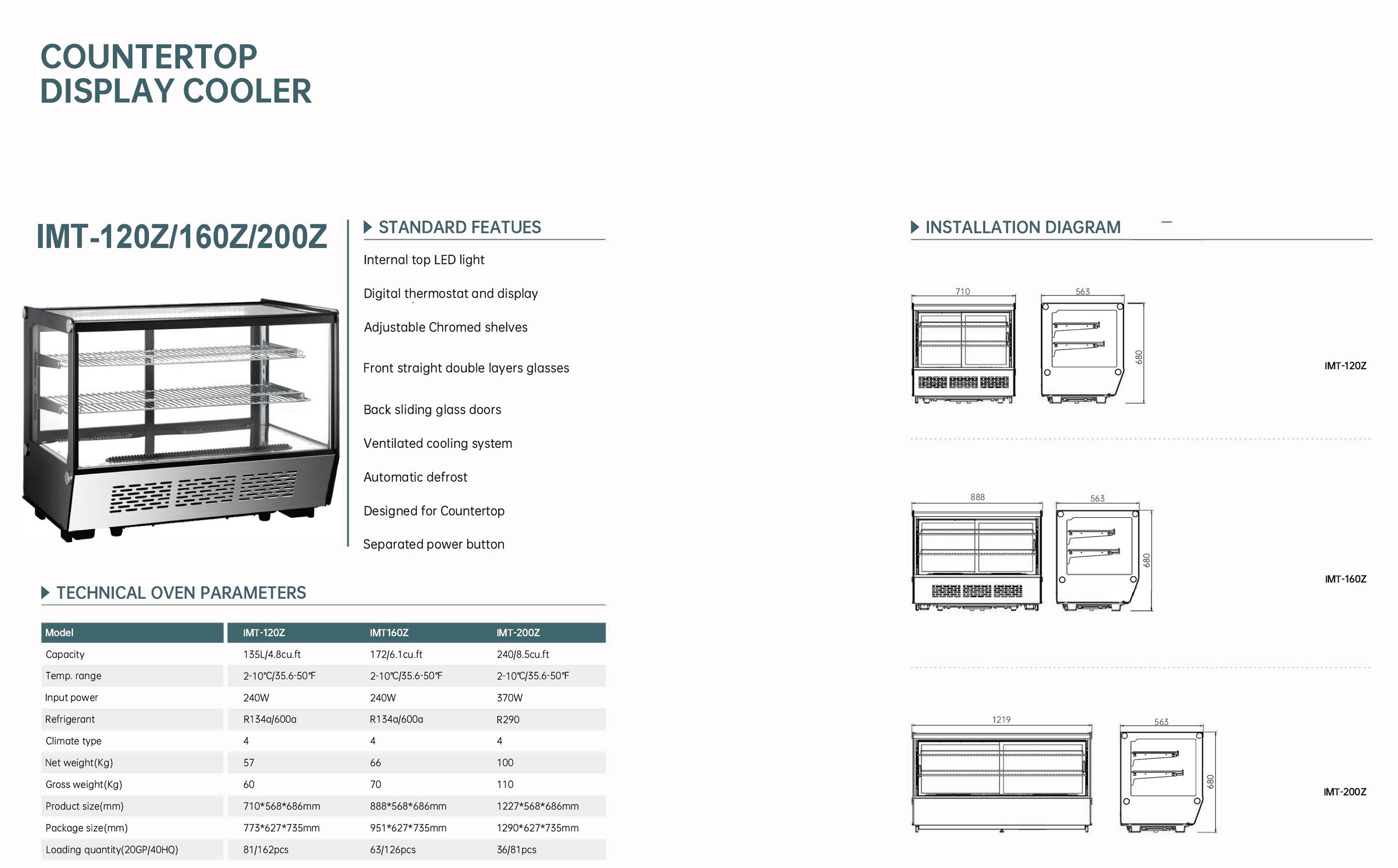 251006 - Countertop Display Cooler - 120Z