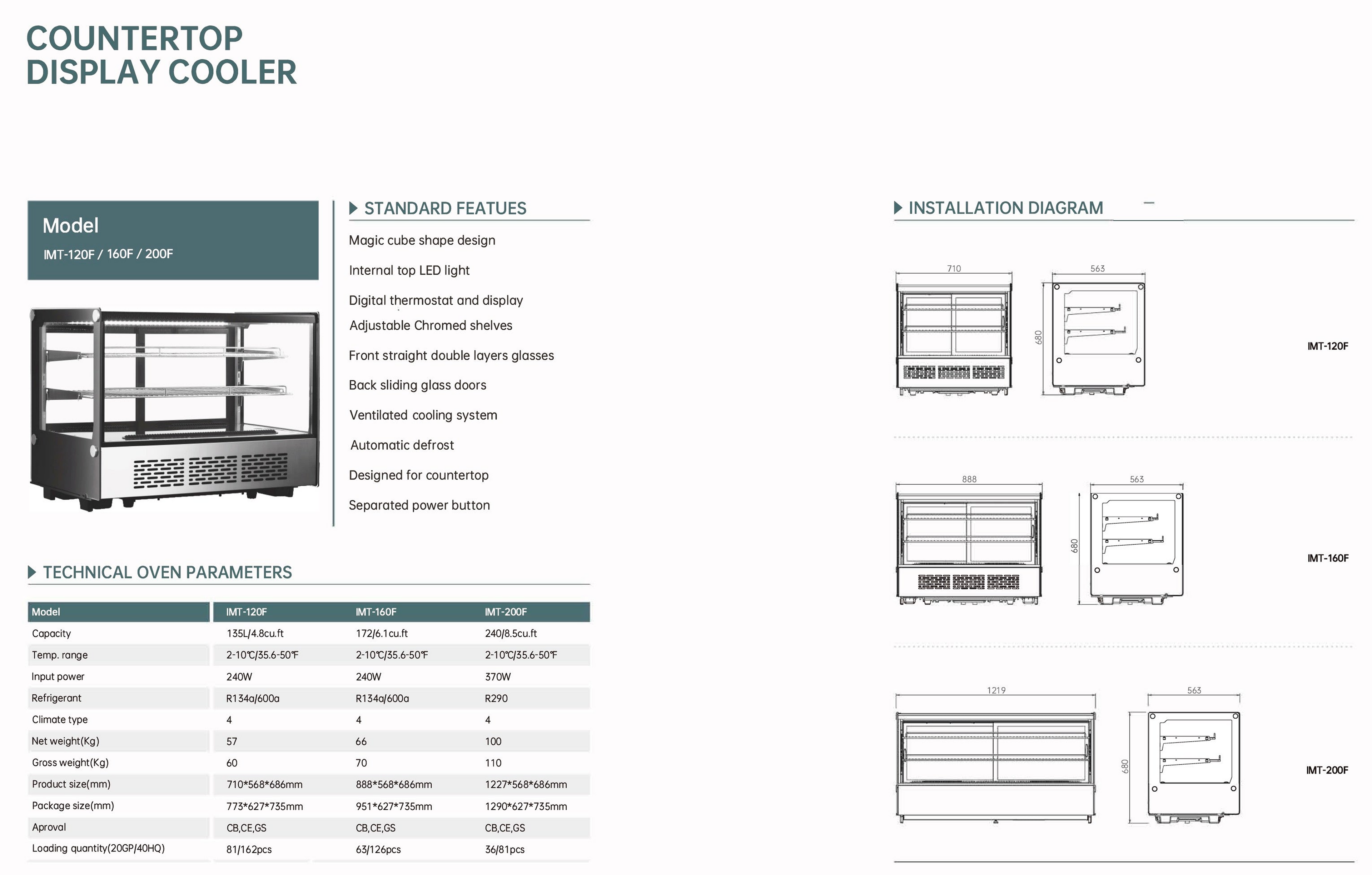 251012 - Countertop Display Cooler -160F