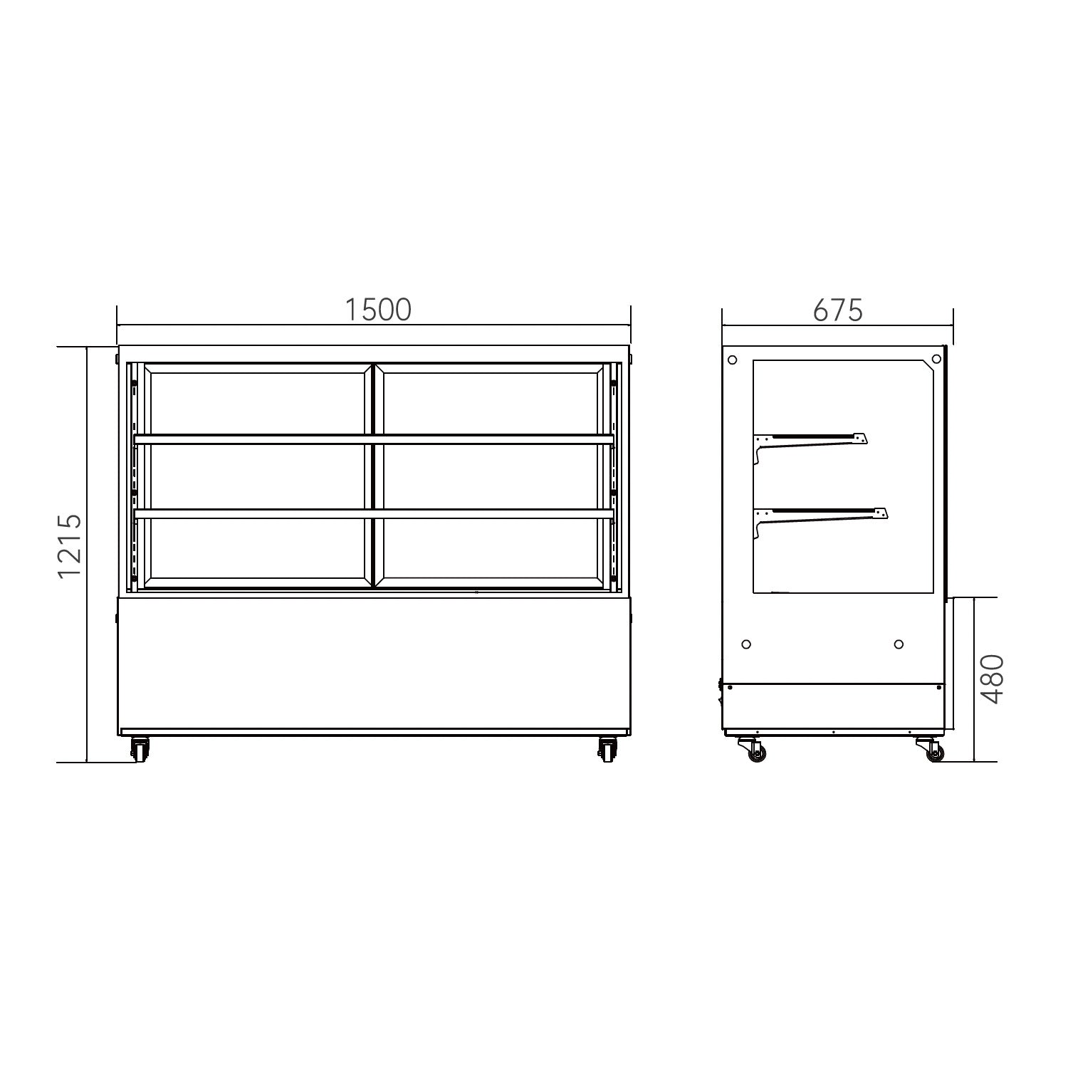 251016 - Commercial Cake Display Fridge & Counters - HA-1500Z