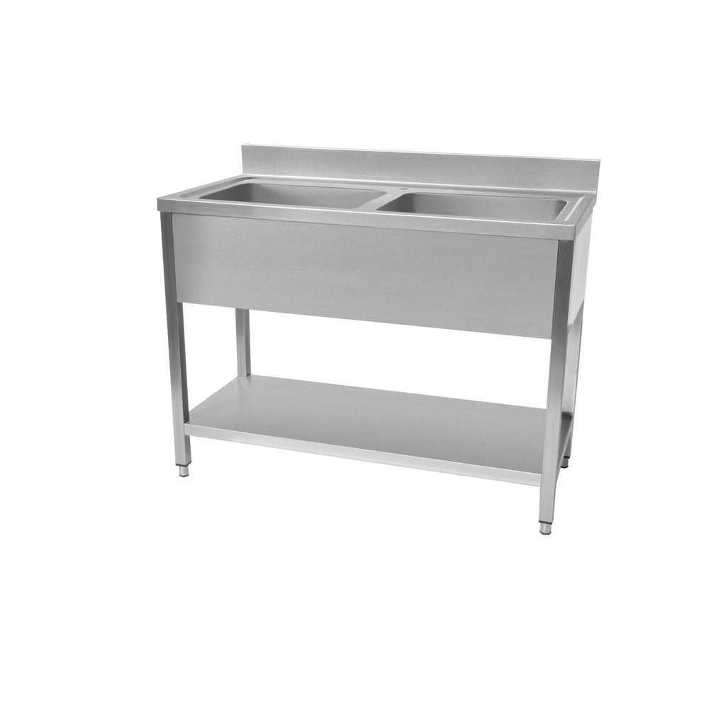 231047 - Stainless Steel Sink 1200x600mm (WxD) Double Bowl