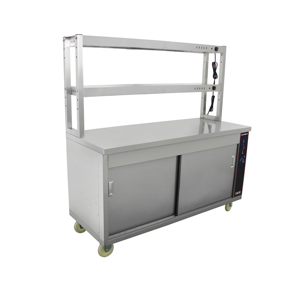 291017 - Food Warmer Cart With 2 Tier Heated Gantry